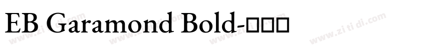 EB Garamond Bold字体转换